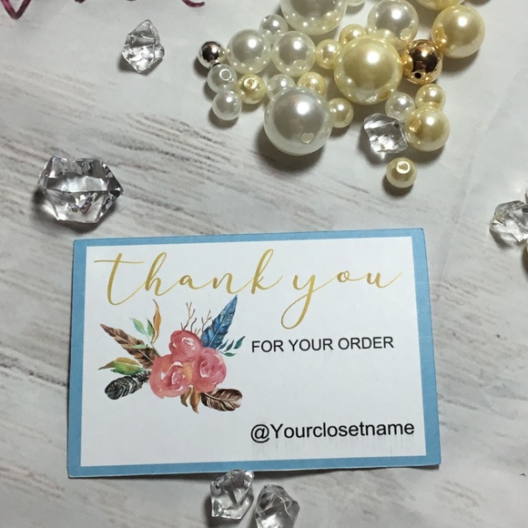 100 Poshmark Thank You Notes Business Cards - Picture 5 of 6